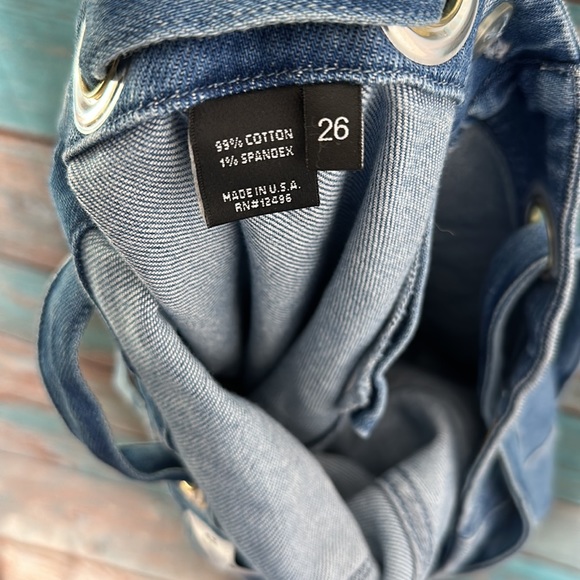 Parker Smith Blue Jeans High Rise Slouchy Belt Tie 26 - Picture 8 of 8